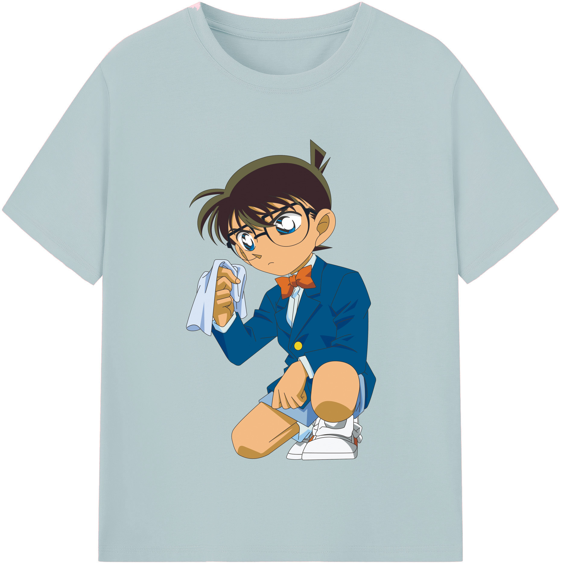 （画像用） 名探偵コナン 江戸川 コナン Detective Conan Conan Edogawa 綿100％半袖Tシャツ（フロントプリント）